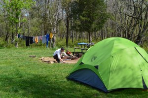 Our campsite in Taylorsville Lake State Park