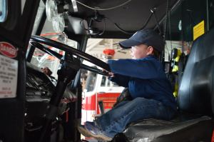 Manning the Leadville firetrucks