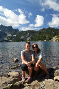 Me and Elizabeth at Snow Lake in the Central Cascades, Washington